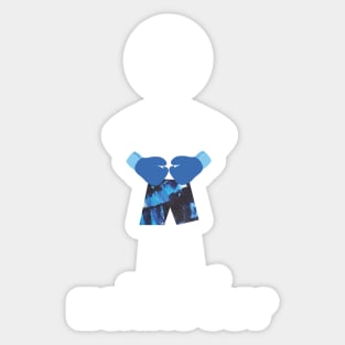 Funny Mens Boxing Guy Sticker